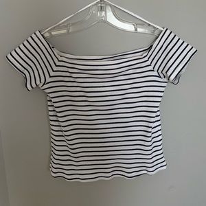 H&M striped off the shoulder top